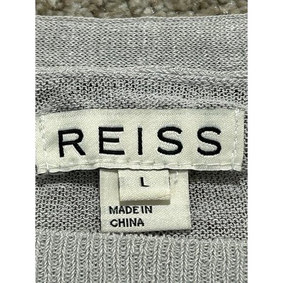REISS Womens L Linen Blend Lightweight Square Neck Sweater ￼ - Picture 4 of 7